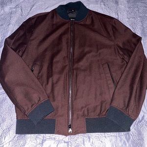 Hugo Boss Men’s Burgundy/Black Full-Zip Jacket